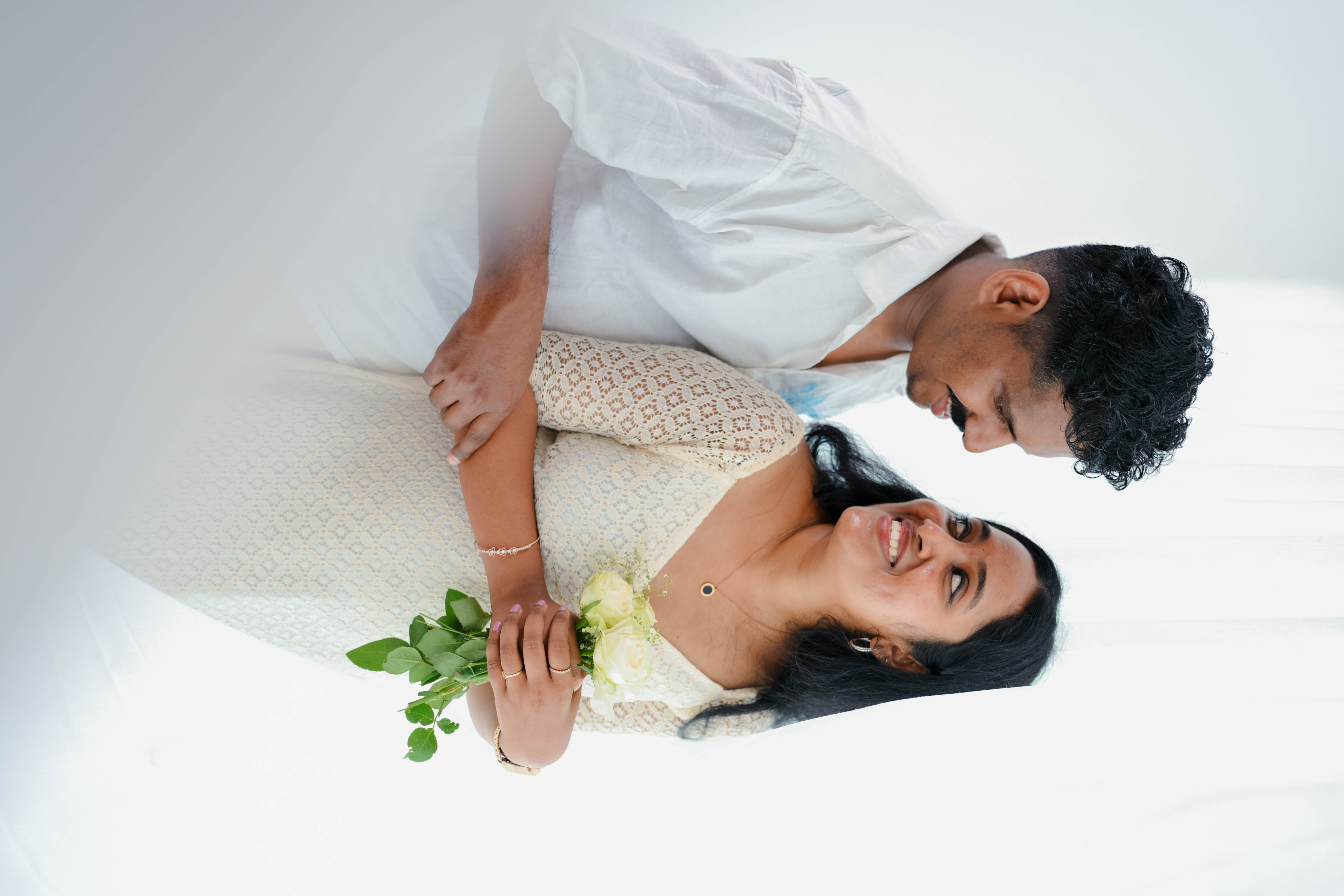 Bride and groom walking in outdoor forest setting - The Photocrafters